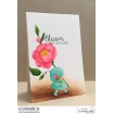 BUNDLE GIRL WITH A ROSE RUBBER STAMP